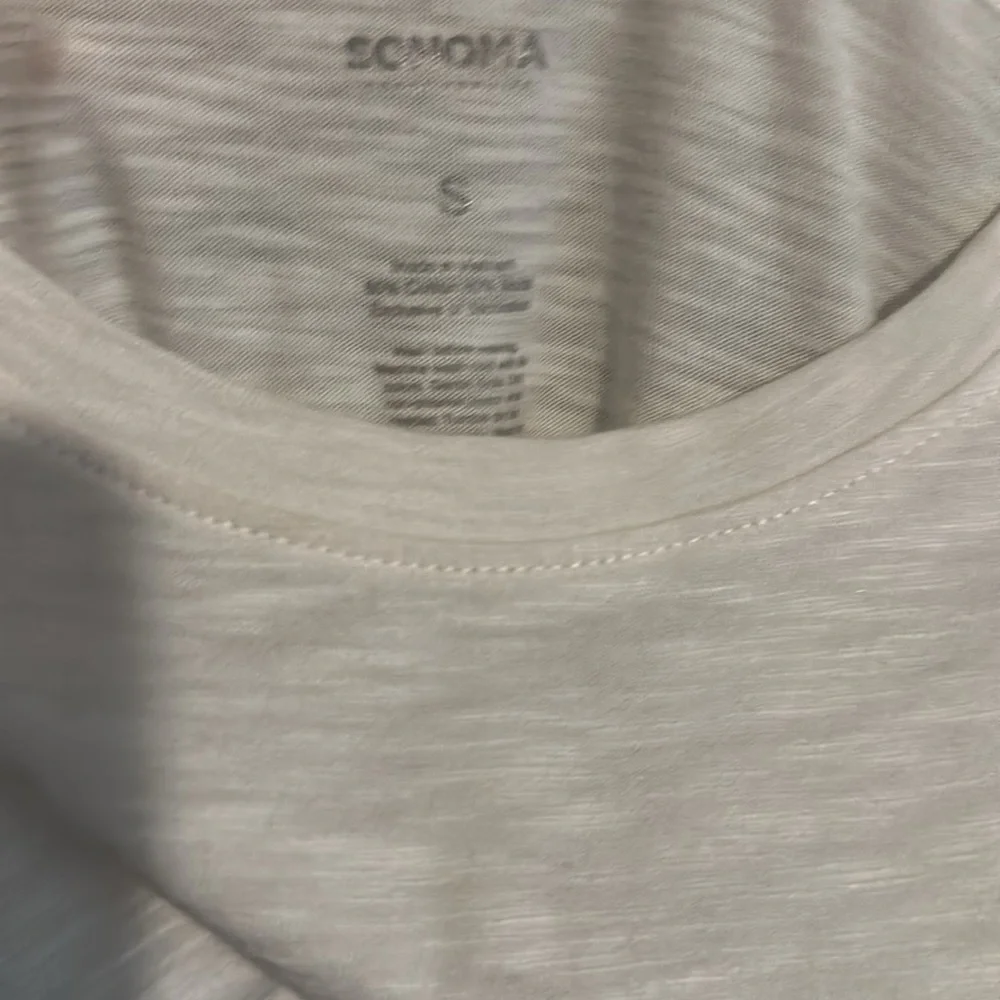 Sonoma White Lace Flutter Sleeve Top Small | Preppy Cottagecore Feminine Tee - Picture 6 of 6